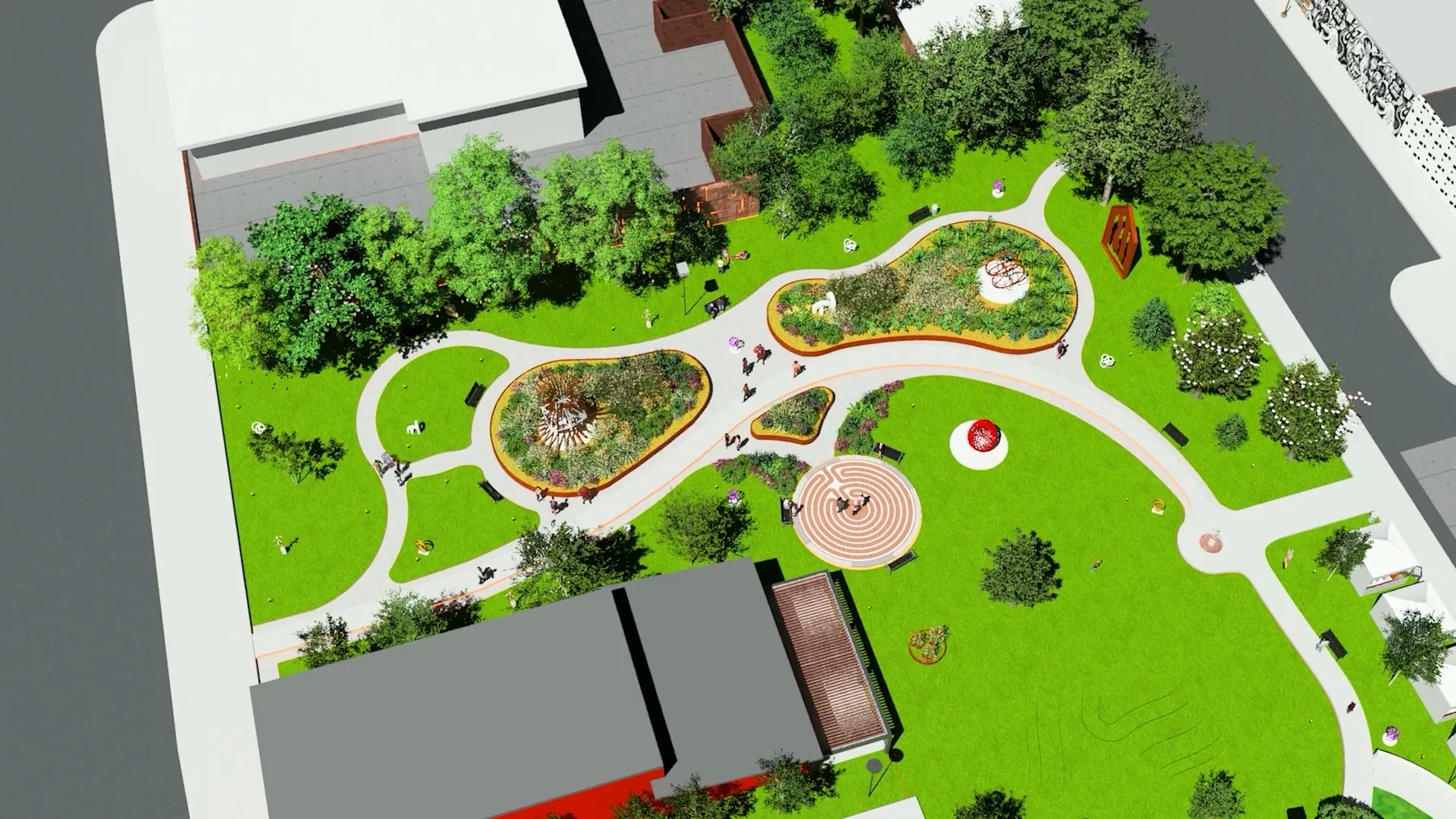 Concept rendering of the planned Sculpture Park and Garden
